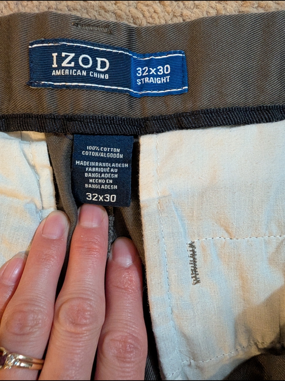 IZOD Men's Chinos in Olive